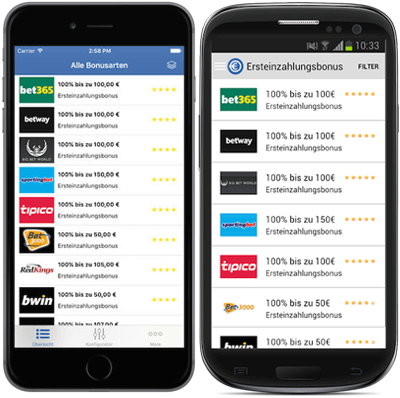 Weddenbonus App Screenshots iOS Android