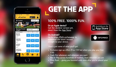 Sportsbook app Betfair