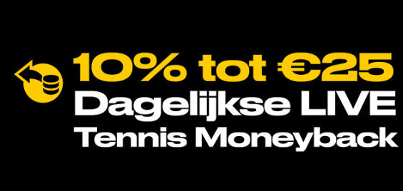 Win tot 25 euro per dag met live wedden op tennis bij bookmaker Bwin