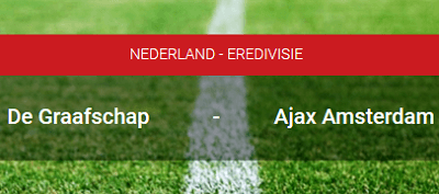 Wed op De Graafschap - Ajax met de odds Eredivisie van bookmaker Circus