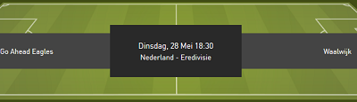 Go Ahead Eagles tegen Waalwijk in de Play-Offs met odds Bet777