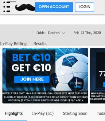 Mrplay Nederland - overzicht sport