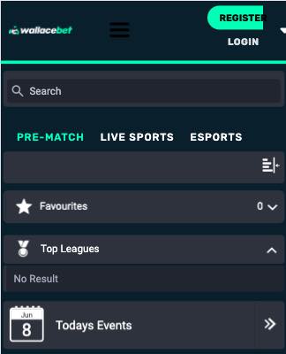 Wallacebet mobiele app & website