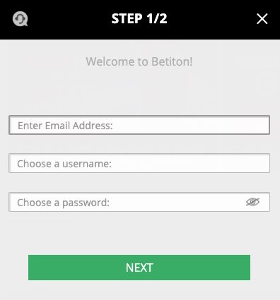 Zo kan je een account aanmaken bij Betiton (voorbeeld)