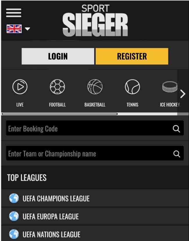 Casino Sieger: de mobiele site