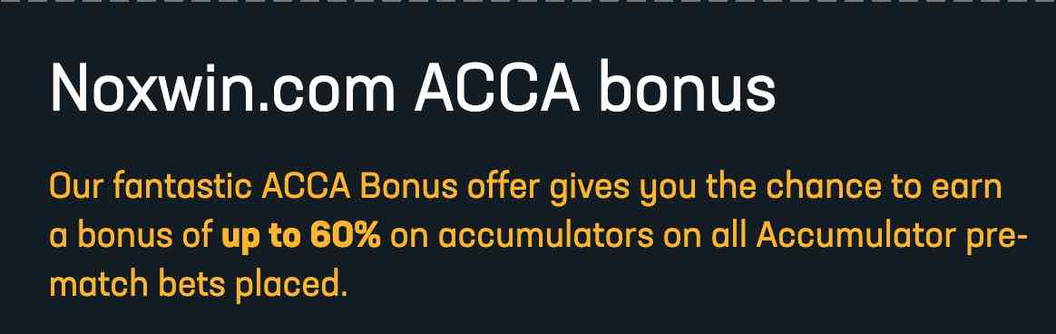 Noxwin accumulator bonus