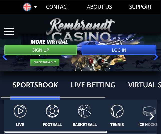Rembrandt Casino mobiele website 