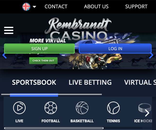 Rembrandt Casino mobiele website