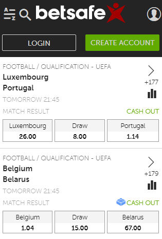 betsafe competitieoverzicht