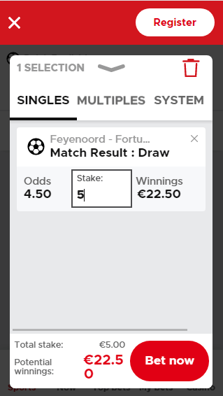 Betslip Betclic app