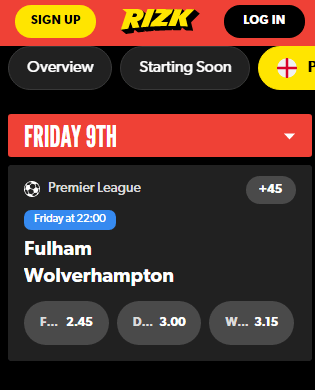 premier league wedden rizk