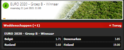 EK 2021 groep B- winnaar