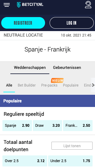 Wie is er favoriet bij de bookmakers bij Spanje - Frankrijk in de Nations League Finale