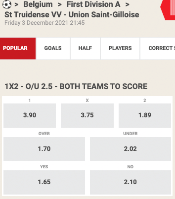 Wedden op STVV - Union Saint Gilloise