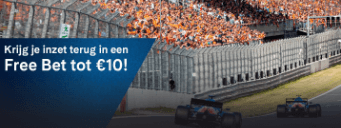 Free Bet tot € 10 Holland Casino bij wedden op Formule 1