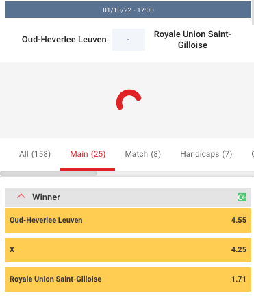 OH leuven - Union Saint-Gilloise Odds bij Circus 01-10-2022 Jupiler Pro League