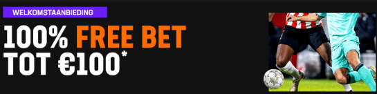 Livescorebet welkomstbonus 100% free bet tot € 100