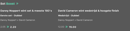 Bet365 Bet Boost bij WK Darten Danny Nopper-David Cameron
