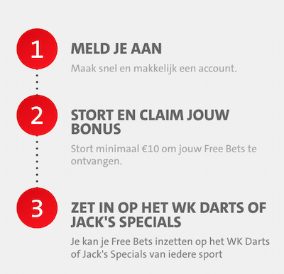 Stappen Jacks WK Darts welkombonus