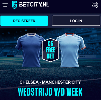 Betcity free bet Chelsea - Manchester City - wedstrijd van de week