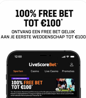 LiveScoreBet App welkomstbonus