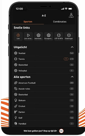 Livescore Bet App wedden