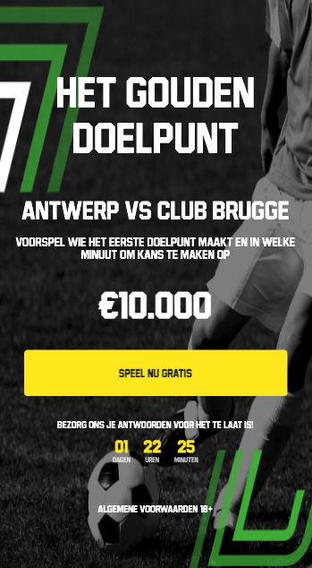 Unibet gouden doelpunt promotie