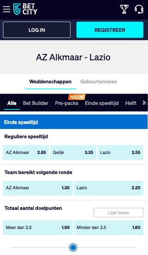 AZ Alkmaar - Lazio Roma odds 16-03-2023 Conference League