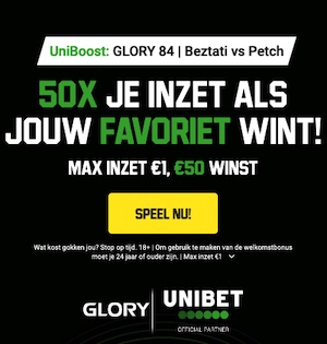 Wedden op Glory 84 bij Unibet