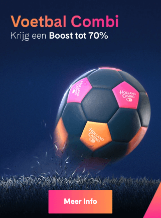 Holland casino Voetbal Boost met 70% extra