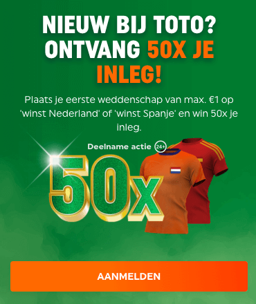 Welkomstbonus Nederland Spanje bij Toto