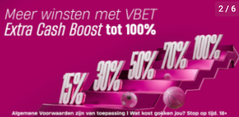 Vbet Extra Cash Boost bonus combinatie weddenschappen